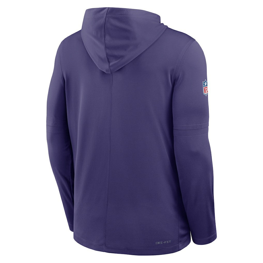 Minnesota Vikings Sideline Pass Accuracy Dri-FIT Long Sleeve Hoodie T-Shirt | NFL Near me