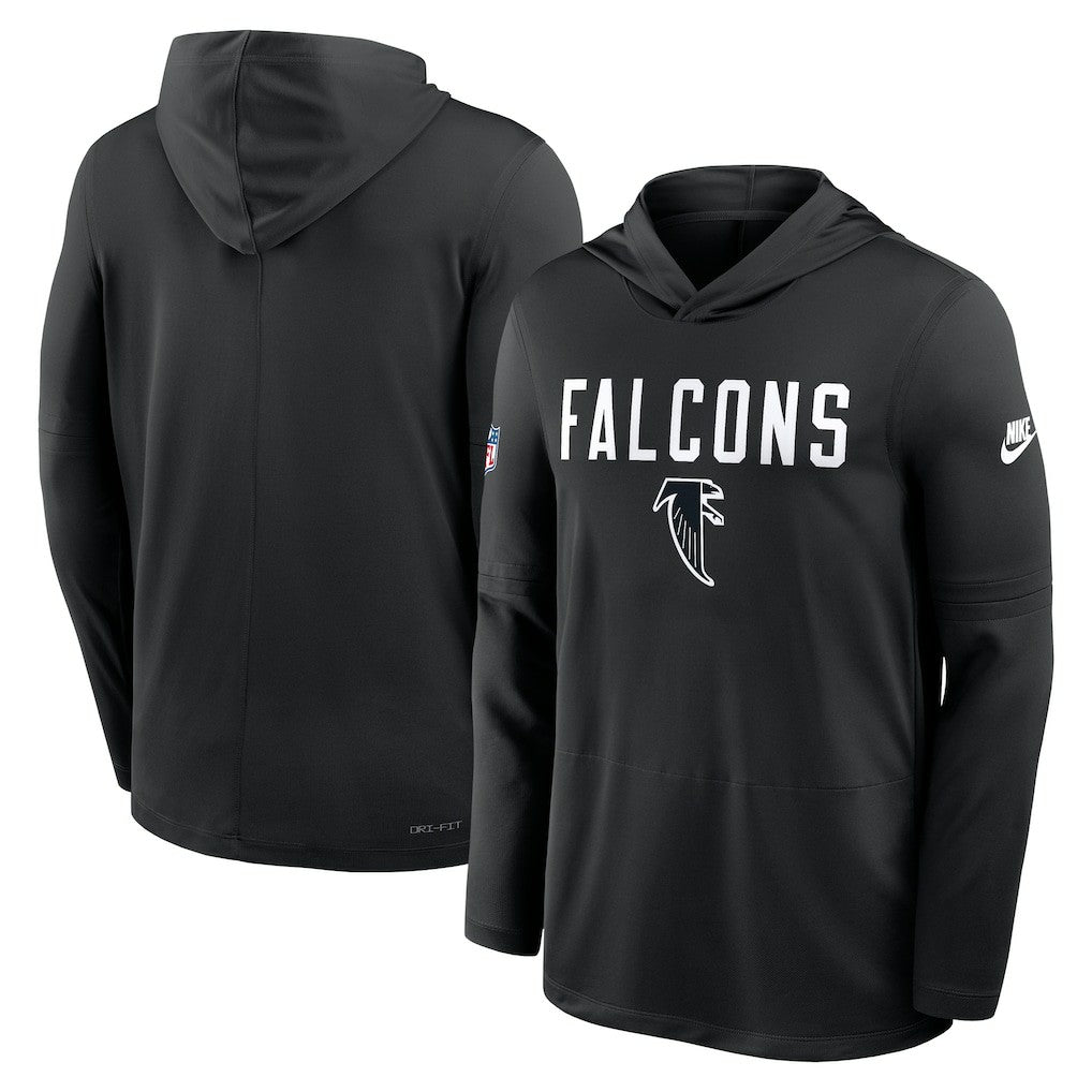 Atlanta Falcons Sideline Pass Accuracy Dri-FIT Long Sleeve Hoodie T-Shirt | NFL US