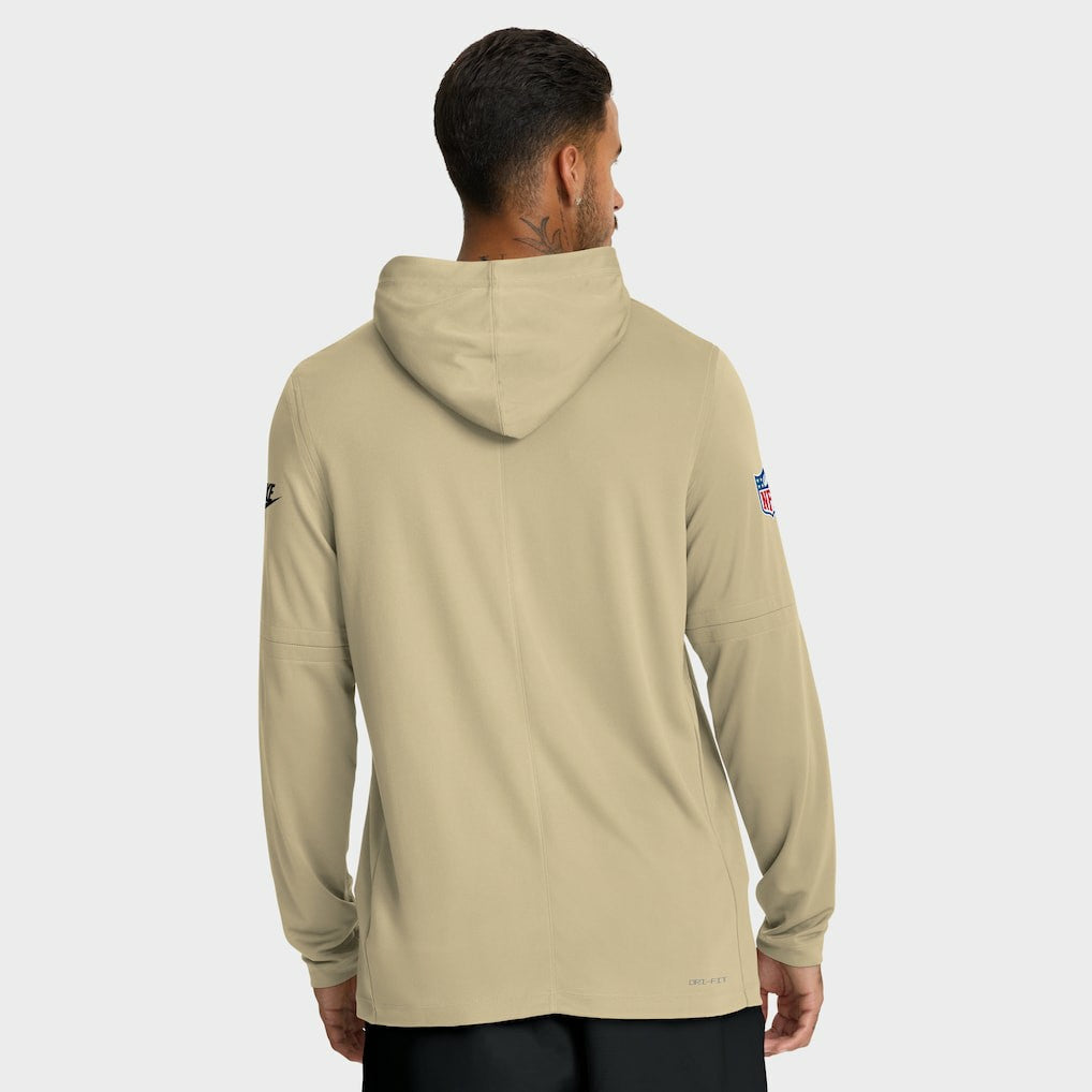 New Orleans Saints Sideline Pass Accuracy Dri-FIT Long Sleeve Hoodie T-Shirt | NFL Online