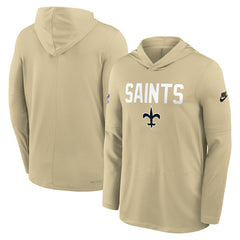 New Orleans Saints Sideline Pass Accuracy Dri-FIT Long Sleeve Hoodie T-Shirt | NFL Online