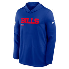 Buffalo Bills Sideline Pure Fury Performance Long Sleeve Hoodie T-Shirt | NFL Online
