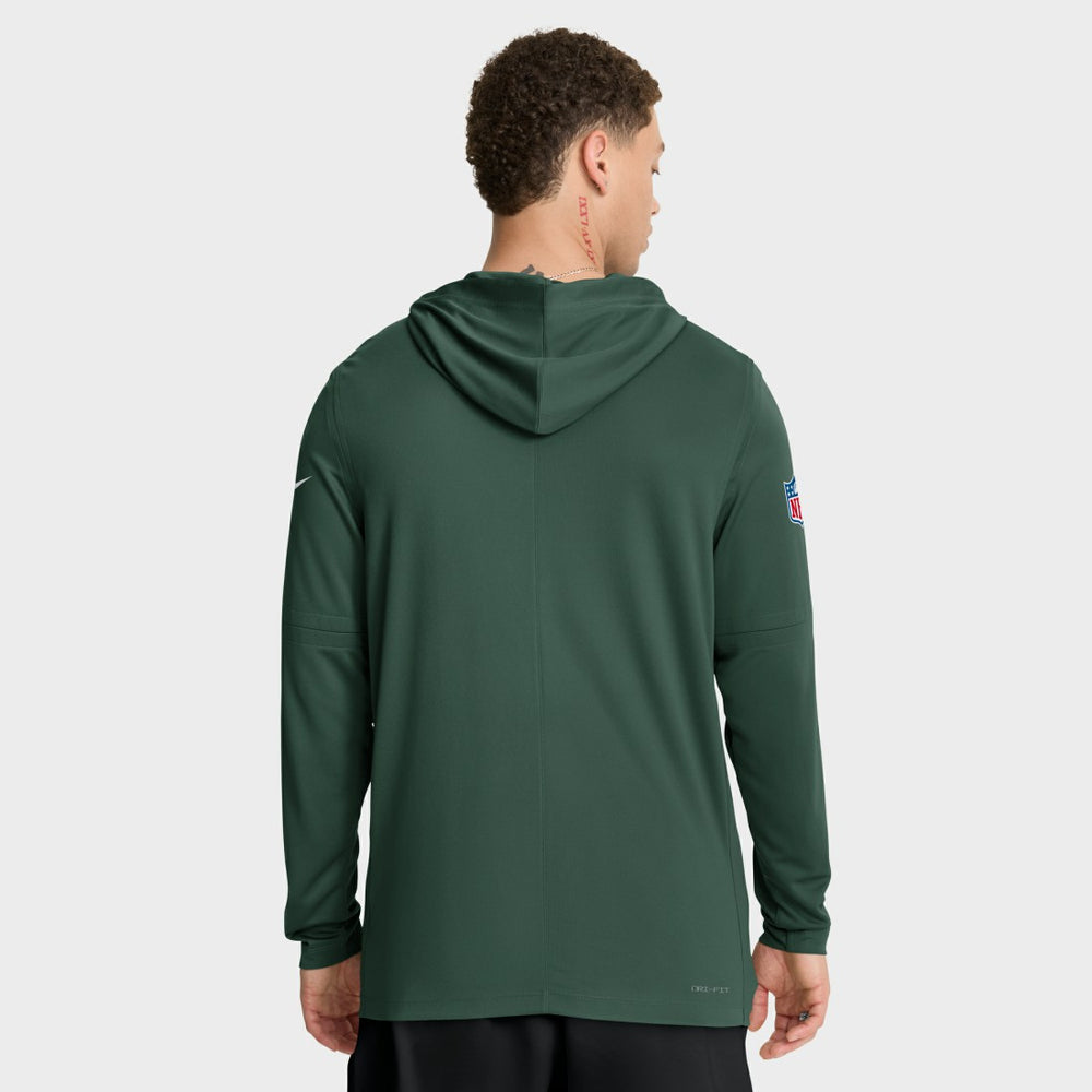 Green Bay Packers Sideline Pure Fury Performance Long Sleeve Hoodie T-Shirt | NFL Sale