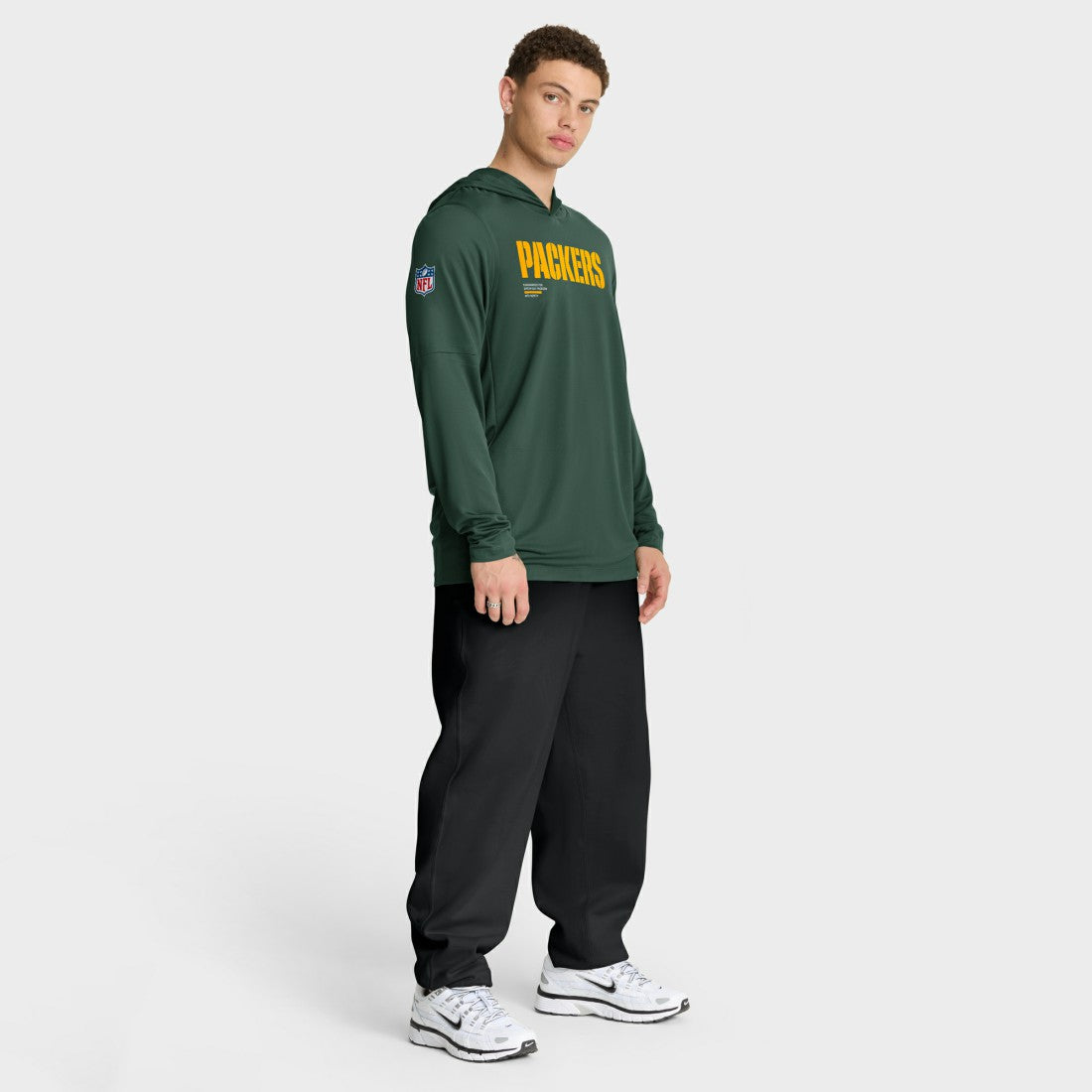 Green Bay Packers Sideline Pure Fury Performance Long Sleeve Hoodie T-Shirt | NFL Sale