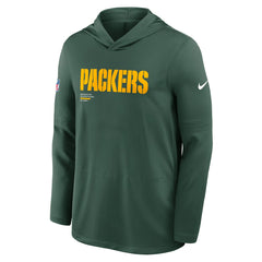 Green Bay Packers Sideline Pure Fury Performance Long Sleeve Hoodie T-Shirt | NFL Sale
