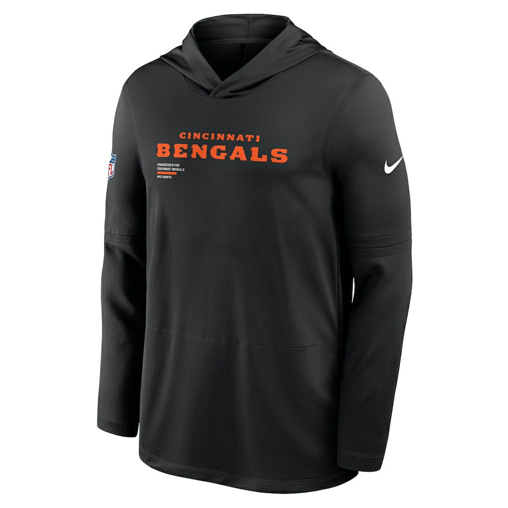 Cincinnati Bengals Sideline Pure Fury Performance Long Sleeve Hoodie T-Shirt | NFL US