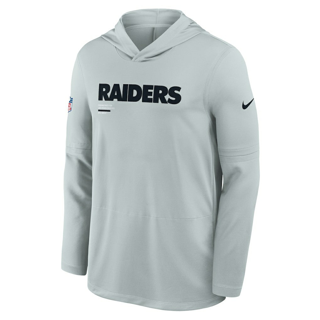 Las Vegas Raiders Sideline Pure Fury Performance Long Sleeve Hoodie T-Shirt | NFL Near me