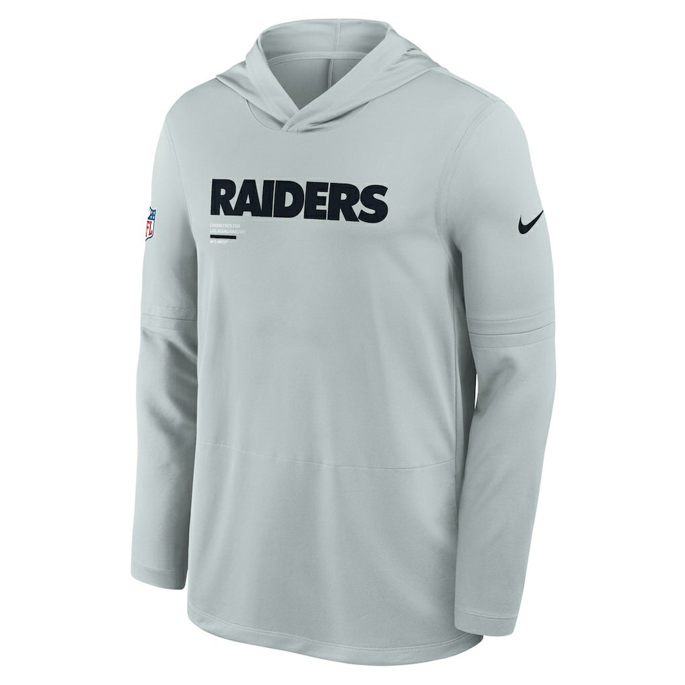 Las Vegas Raiders Sideline Pure Fury Performance Long Sleeve Hoodie T-Shirt | NFL Near me