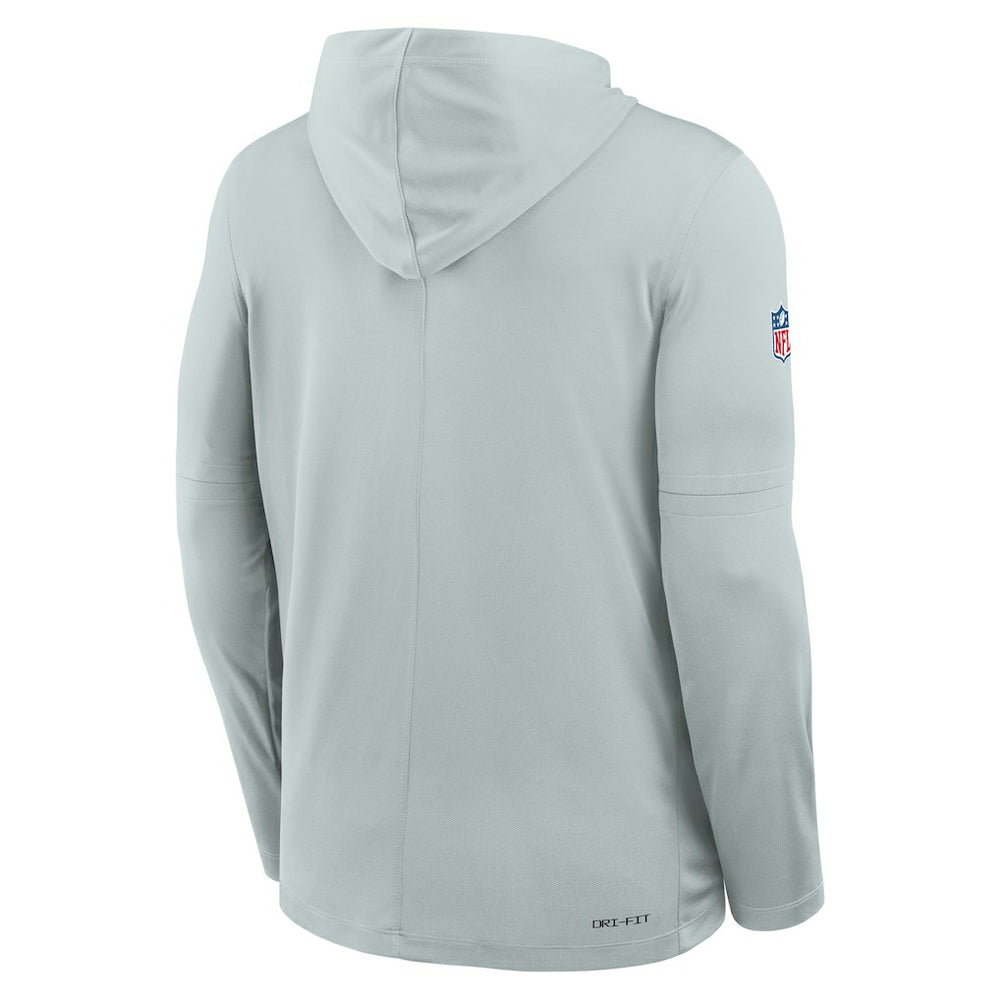 Las Vegas Raiders Sideline Pure Fury Performance Long Sleeve Hoodie T-Shirt | NFL Near me