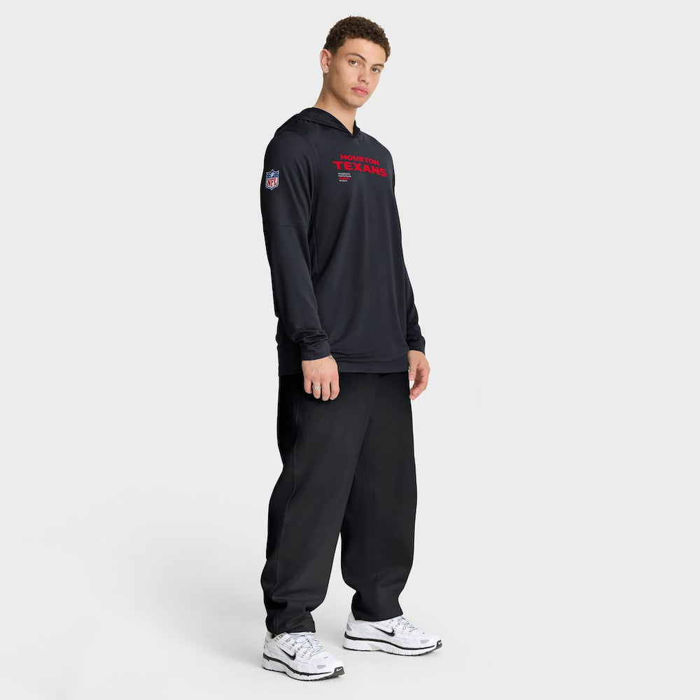Houston Texans Sideline Pure Fury Performance Long Sleeve Hoodie T-Shirt | NFL Online