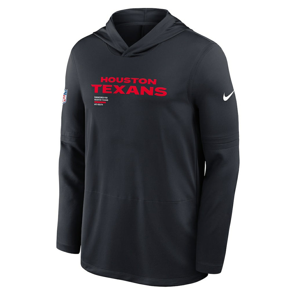 Houston Texans Sideline Pure Fury Performance Long Sleeve Hoodie T-Shirt | NFL Online