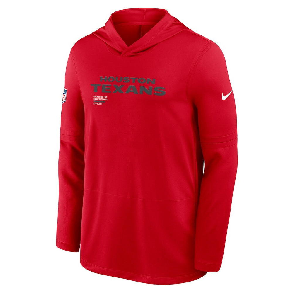 Houston Texans Sideline Pure Fury Performance Long Sleeve Hoodie T-Shirt | NFL Online