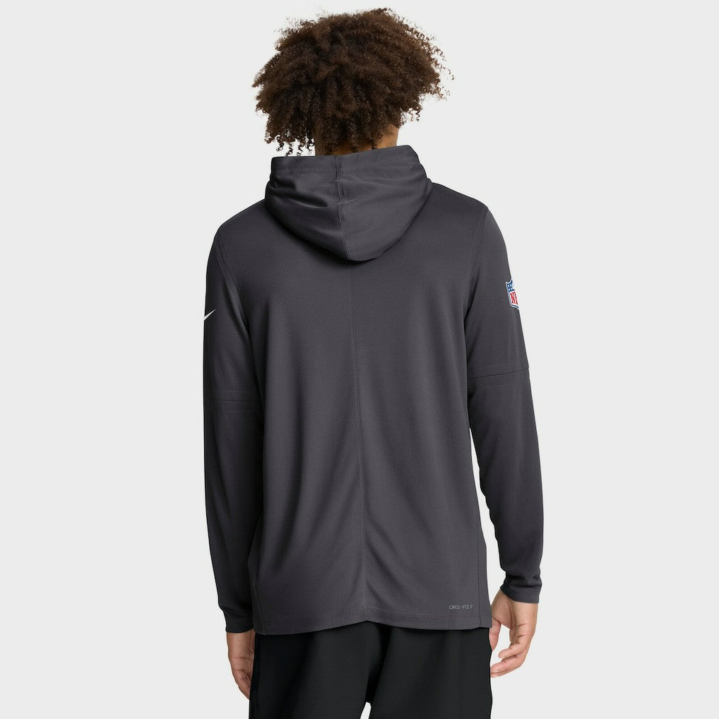 Dallas Cowboys Sideline Pure Fury Performance Long Sleeve Hoodie T-Shirt | NFL New
