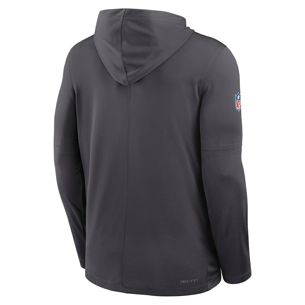 Dallas Cowboys Sideline Pure Fury Performance Long Sleeve Hoodie T-Shirt | NFL New