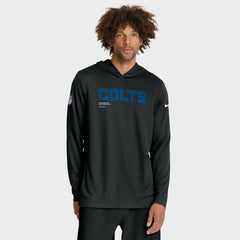 Indianapolis Colts Sideline Pure Fury Performance Long Sleeve Hoodie T-Shirt | NFL Near me