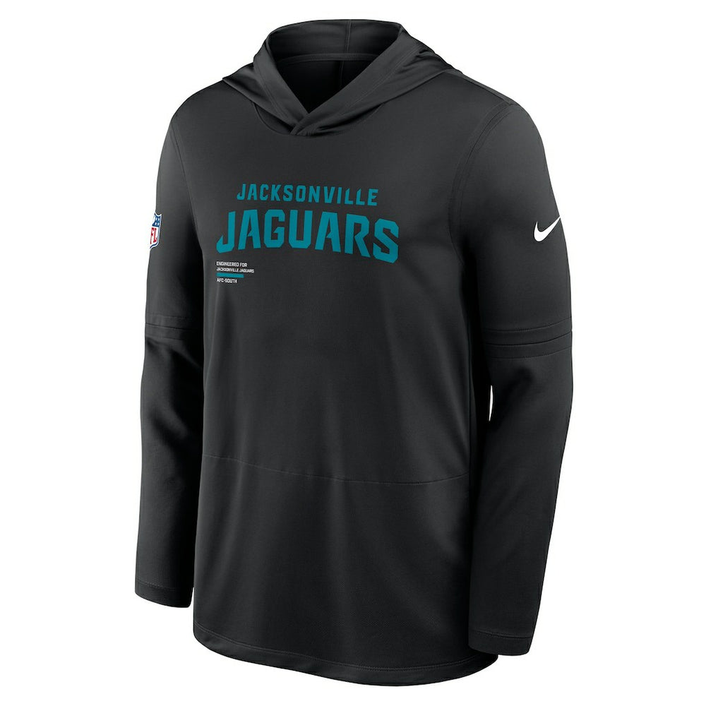 Jacksonville Jaguars Sideline Pure Fury Performance Long Sleeve Hoodie T-Shirt | NFL Outlet
