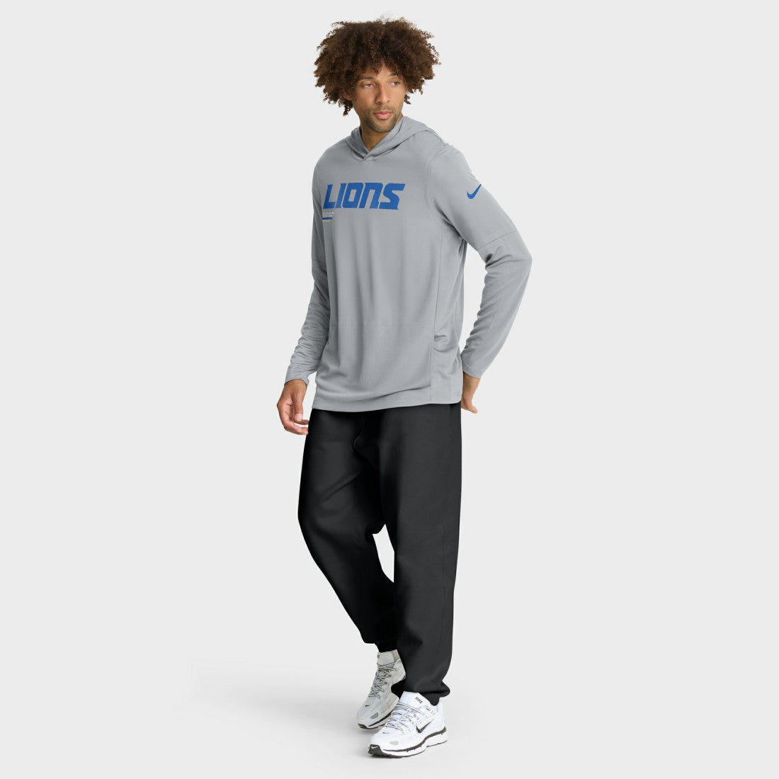 Detroit Lions Sideline Pure Fury Performance Long Sleeve Hoodie T-Shirt | NFL US