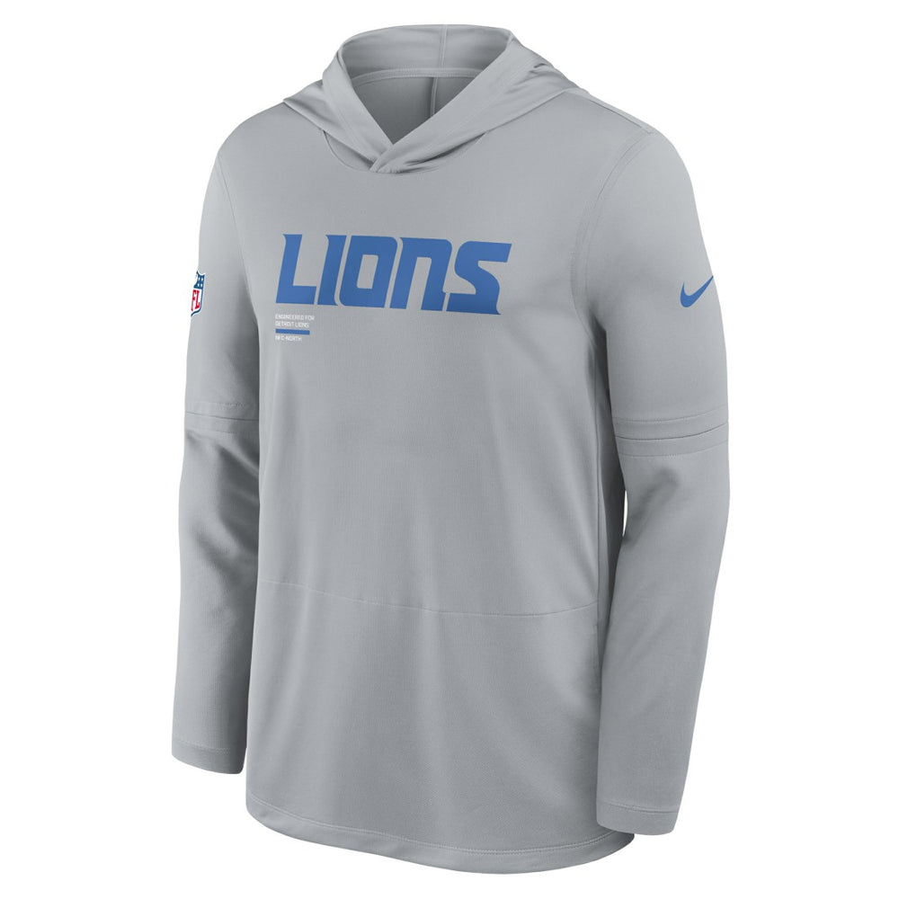 Detroit Lions Sideline Pure Fury Performance Long Sleeve Hoodie T-Shirt | NFL US