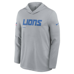 Detroit Lions Sideline Pure Fury Performance Long Sleeve Hoodie T-Shirt | NFL US