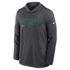 Green Bay Packers Sideline Pure Fury Performance Long Sleeve Hoodie T-Shirt | NFL On sale