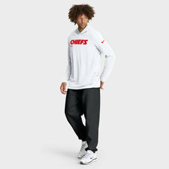 Kansas City Chiefs Sideline Pure Fury Performance Long Sleeve Hoodie T-Shirt | NFL New