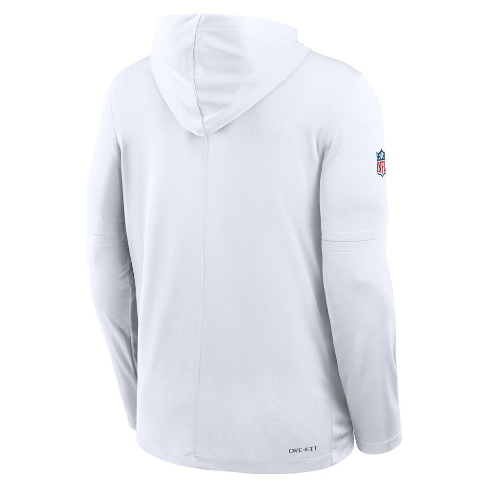 Kansas City Chiefs Sideline Pure Fury Performance Long Sleeve Hoodie T-Shirt | NFL New