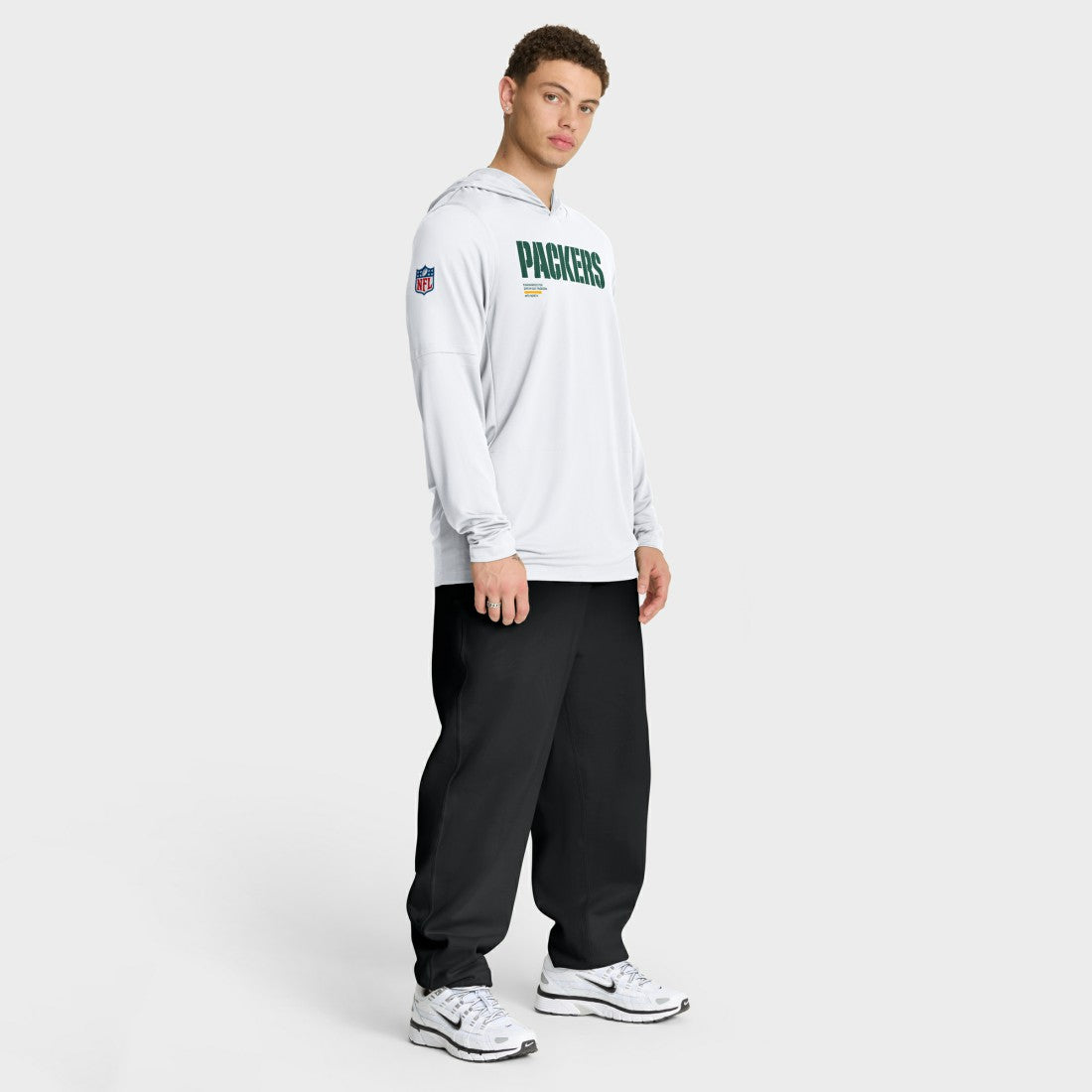 Green Bay Packers Sideline Pure Fury Performance Long Sleeve Hoodie T-Shirt | NFL New