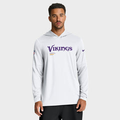 Minnesota Vikings Sideline Pure Fury Performance Long Sleeve Hoodie T-Shirt | NFL Hot