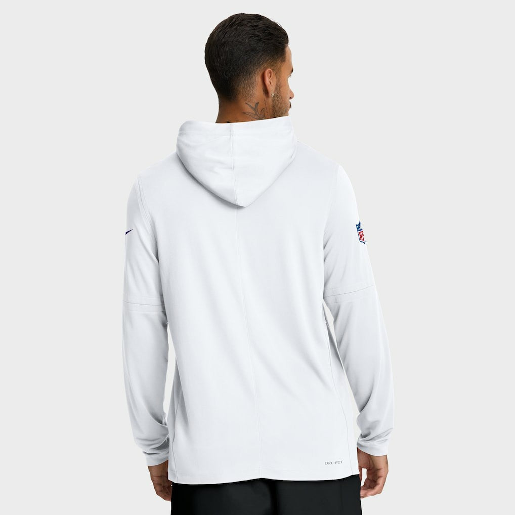Minnesota Vikings Sideline Pure Fury Performance Long Sleeve Hoodie T-Shirt | NFL Hot