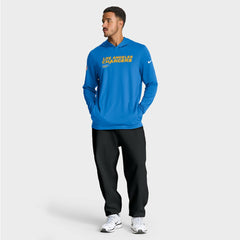 Los Angeles Chargers Sideline Pure Fury Performance Long Sleeve Hoodie T-Shirt | NFL New