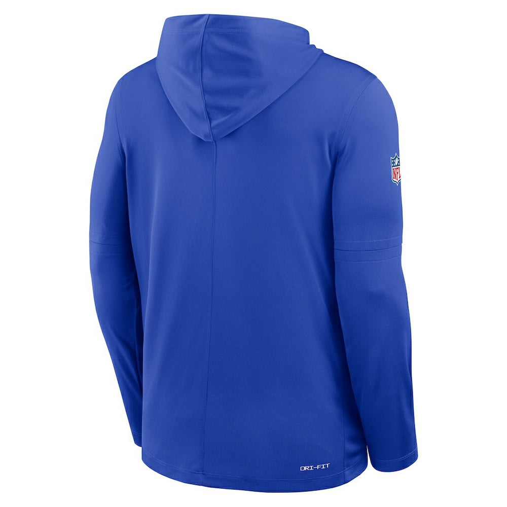 Los Angeles Rams Sideline Pure Fury Performance Long Sleeve Hoodie T-Shirt | NFL New