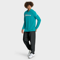 Miami Dolphins Sideline Pure Fury Performance Long Sleeve Hoodie T-Shirt | NFL On sale