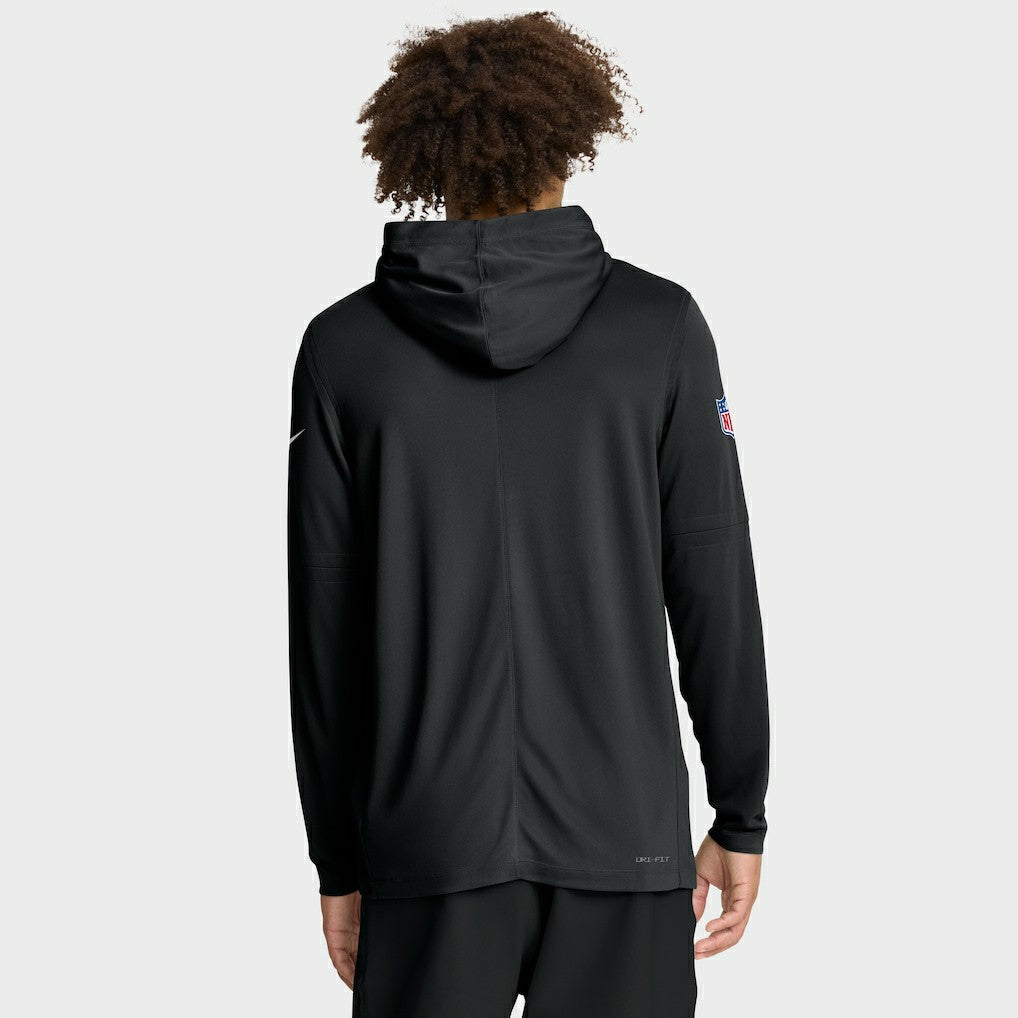 New Orleans Saints Sideline Pure Fury Performance Long Sleeve Hoodie T-Shirt | NFL New