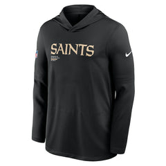 New Orleans Saints Sideline Pure Fury Performance Long Sleeve Hoodie T-Shirt | NFL New