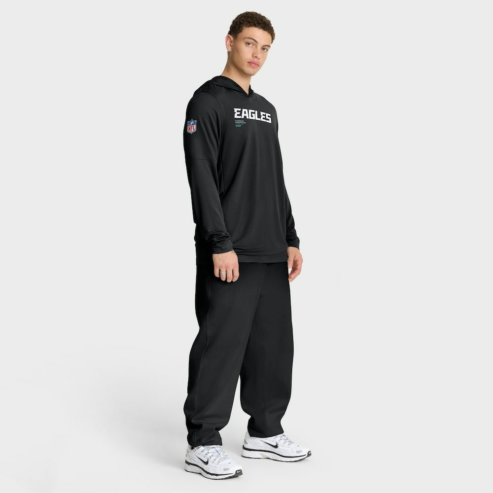 Philadelphia Eagles Sideline Pure Fury Performance Long Sleeve Hoodie T-Shirt | NFL Hot
