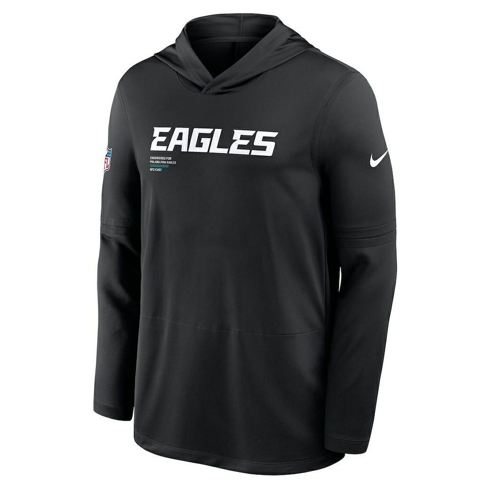 Philadelphia Eagles Sideline Pure Fury Performance Long Sleeve Hoodie T-Shirt | NFL Hot