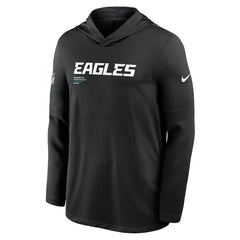 Philadelphia Eagles Sideline Pure Fury Performance Long Sleeve Hoodie T-Shirt | NFL Hot