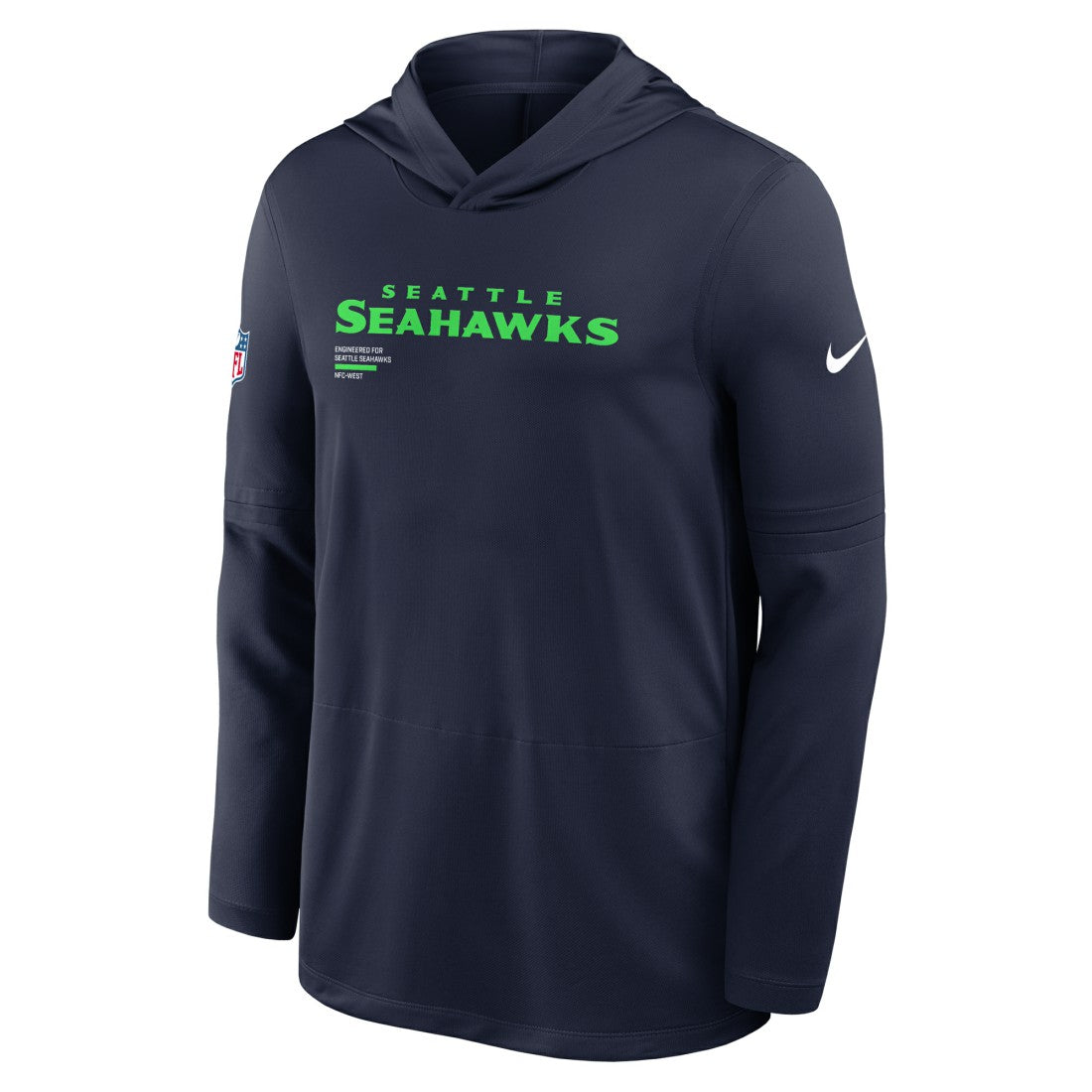 Seattle Seahawks Sideline Pure Fury Performance Long Sleeve Hoodie T-Shirt | NFL Outlet