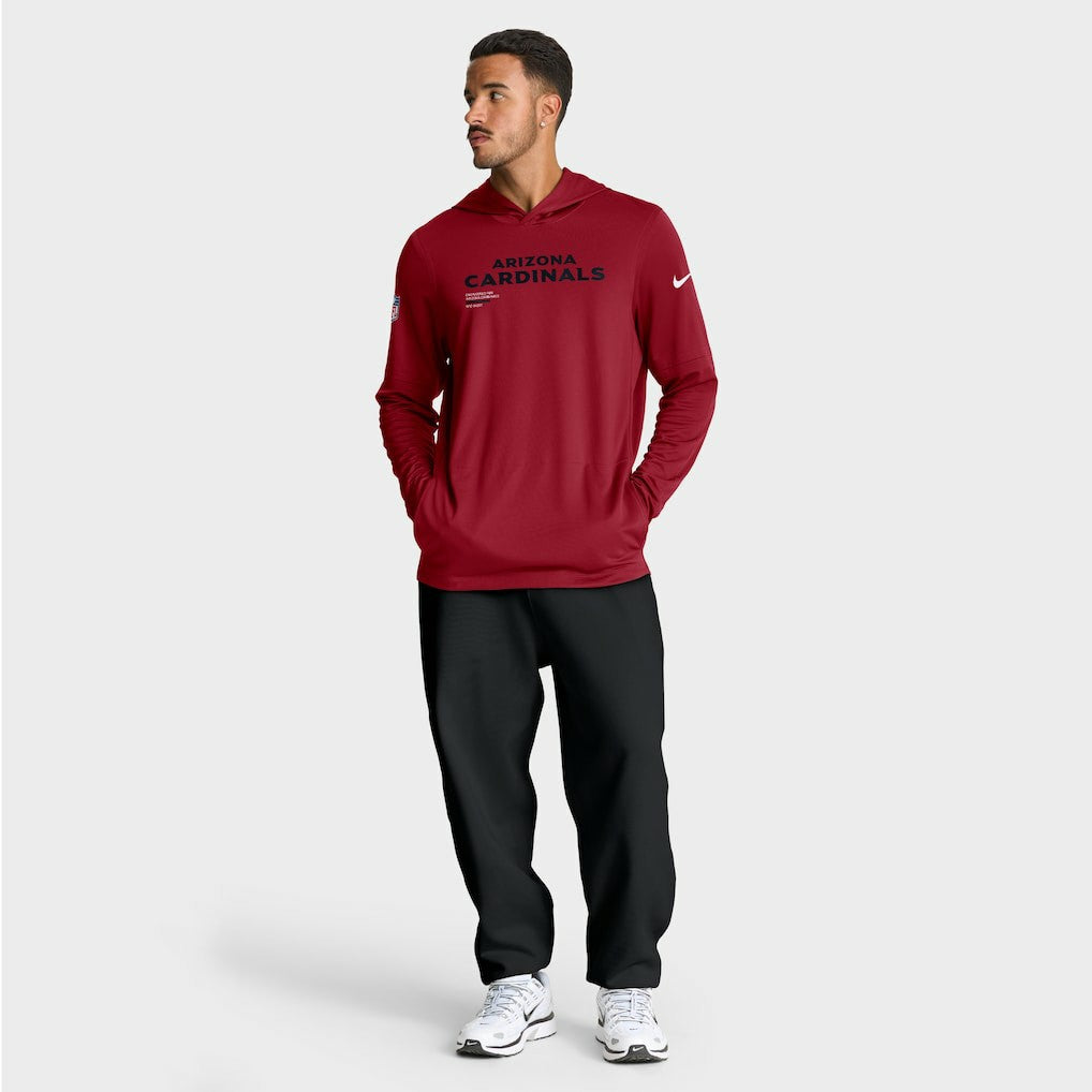 Arizona Cardinals Sideline Pure Fury Performance Long Sleeve Hoodie T-Shirt | NFL Online
