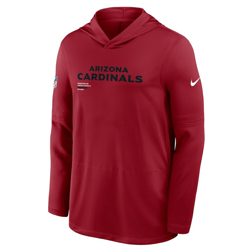 Arizona Cardinals Sideline Pure Fury Performance Long Sleeve Hoodie T-Shirt | NFL Online