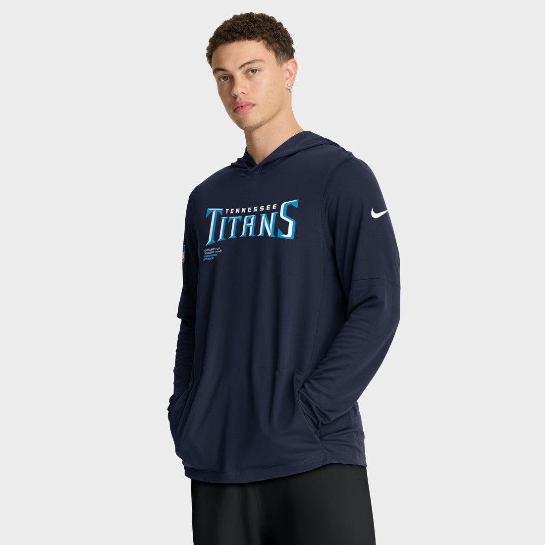 Tennessee Titans Sideline Pure Fury Performance Long Sleeve Hoodie T-Shirt | NFL Hot
