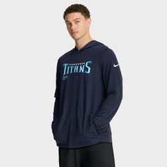 Tennessee Titans Sideline Pure Fury Performance Long Sleeve Hoodie T-Shirt | NFL Hot
