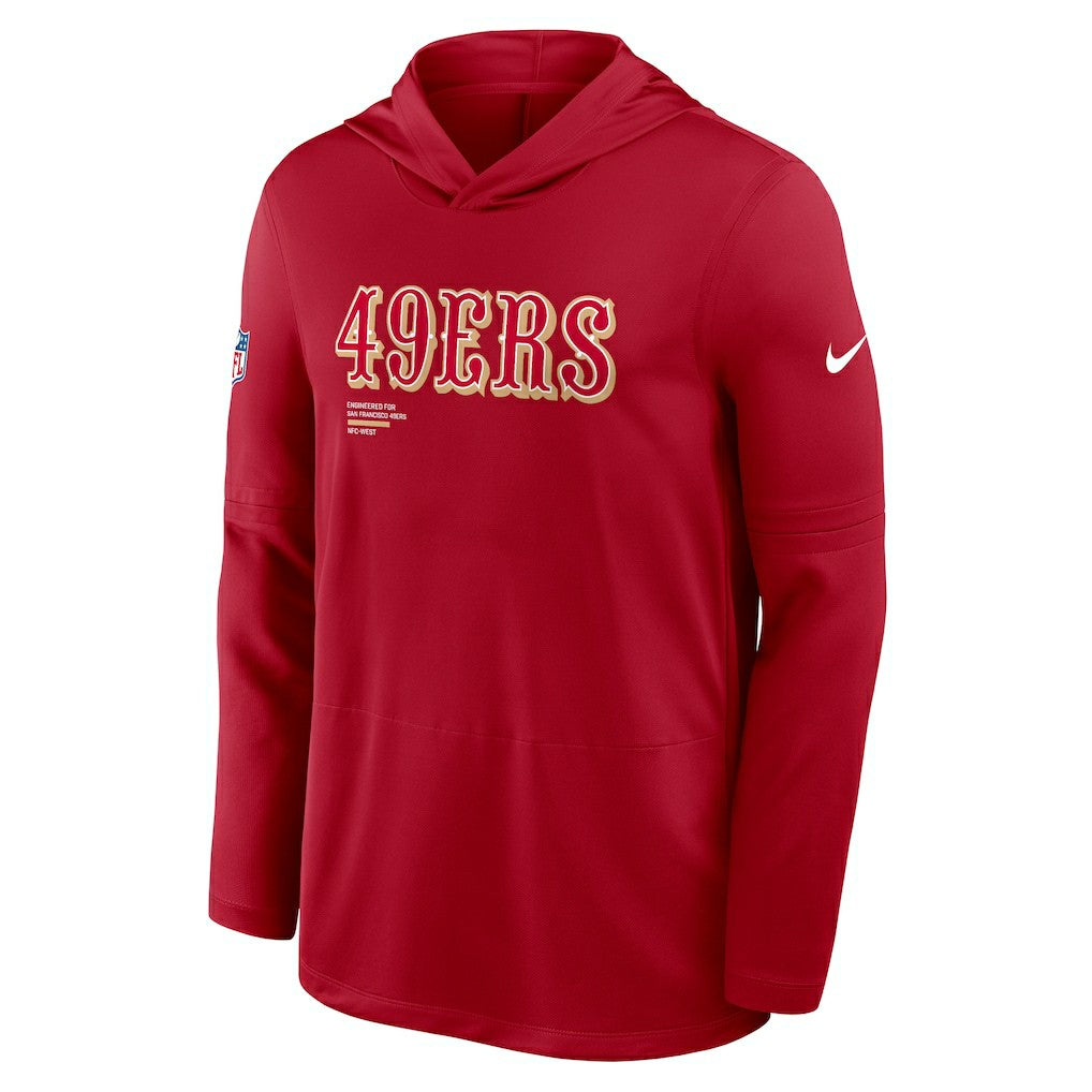 San Francisco 49ers Sideline Pure Fury Performance Long Sleeve Hoodie T-Shirt | NFL On sale