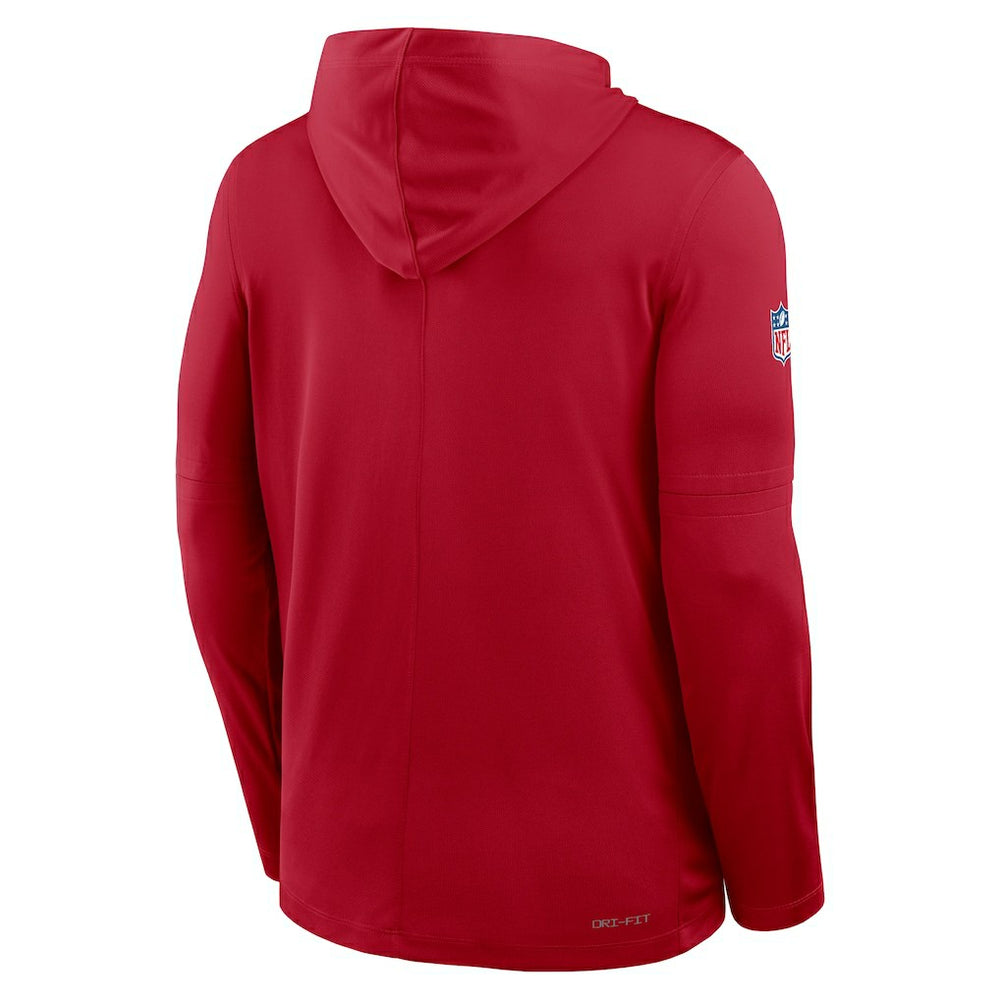 San Francisco 49ers Sideline Pure Fury Performance Long Sleeve Hoodie T-Shirt | NFL On sale