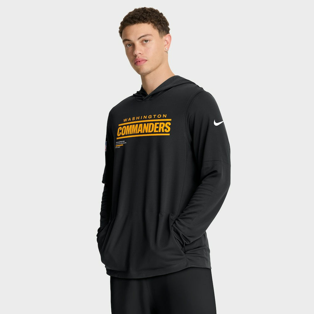 Washington Commanders Sideline Pure Fury Performance Long Sleeve Hoodie T-Shirt | NFL Hot