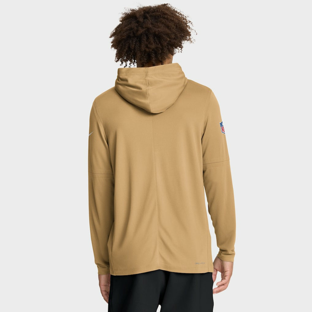 San Francisco 49ers Sideline Pure Fury Performance Long Sleeve Hoodie T-Shirt | NFL Hot