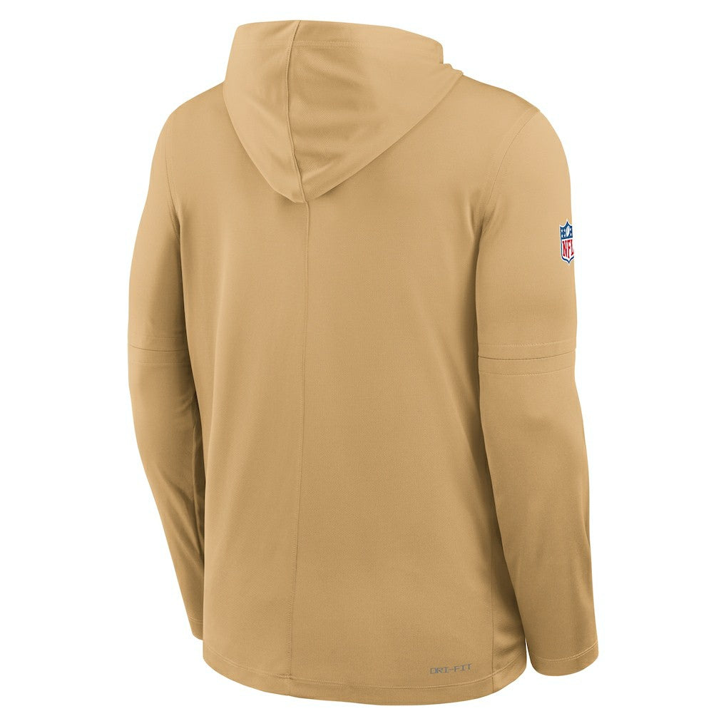 San Francisco 49ers Sideline Pure Fury Performance Long Sleeve Hoodie T-Shirt | NFL Hot