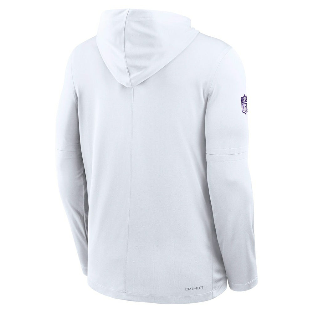 Minnesota Vikings Sideline Option Read Dri-FIT Long Sleeve Hoodie T-Shirt  | NFL Online