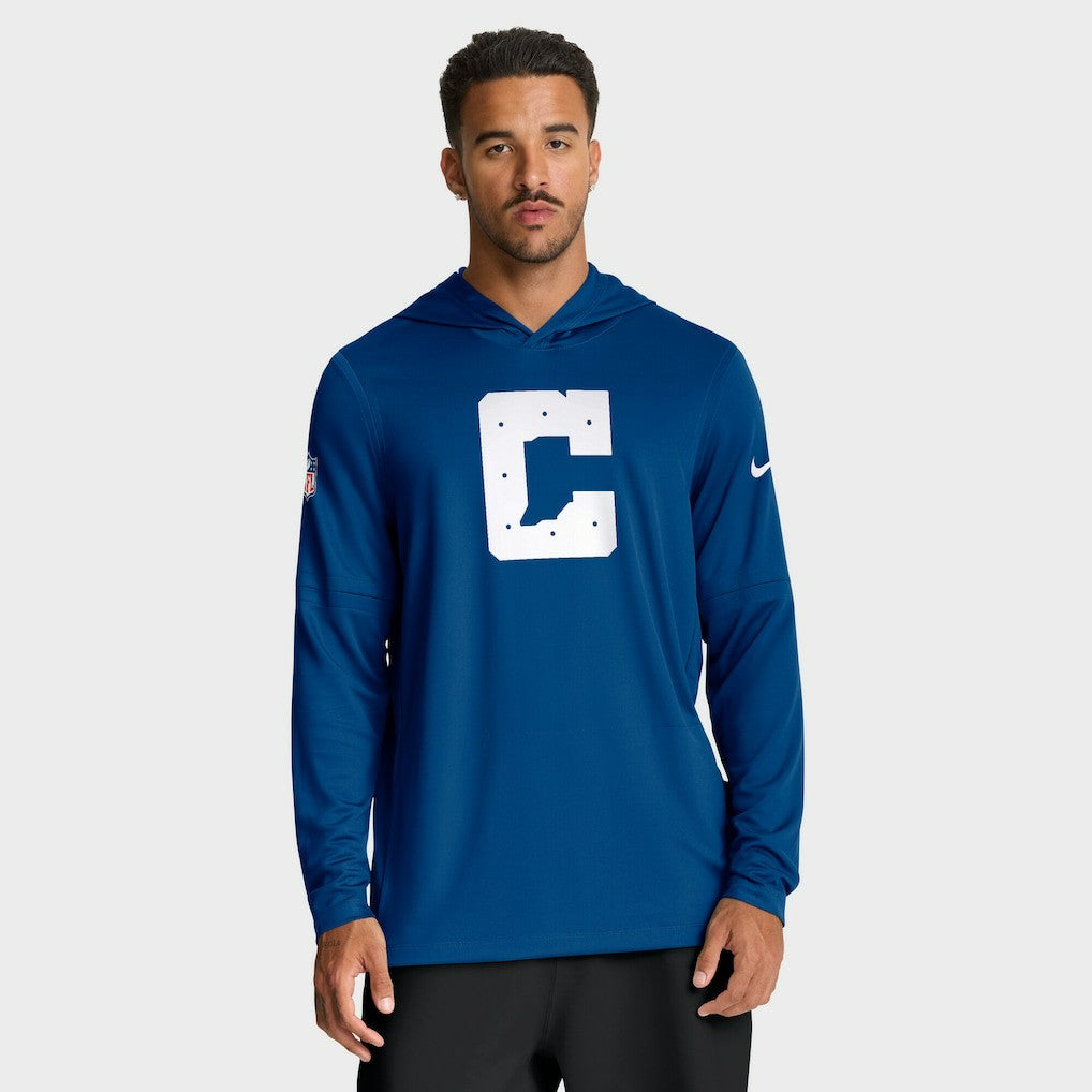 Indianapolis Colts Sideline Option Read Dri-FIT Long Sleeve Hoodie T-Shirt | NFL New