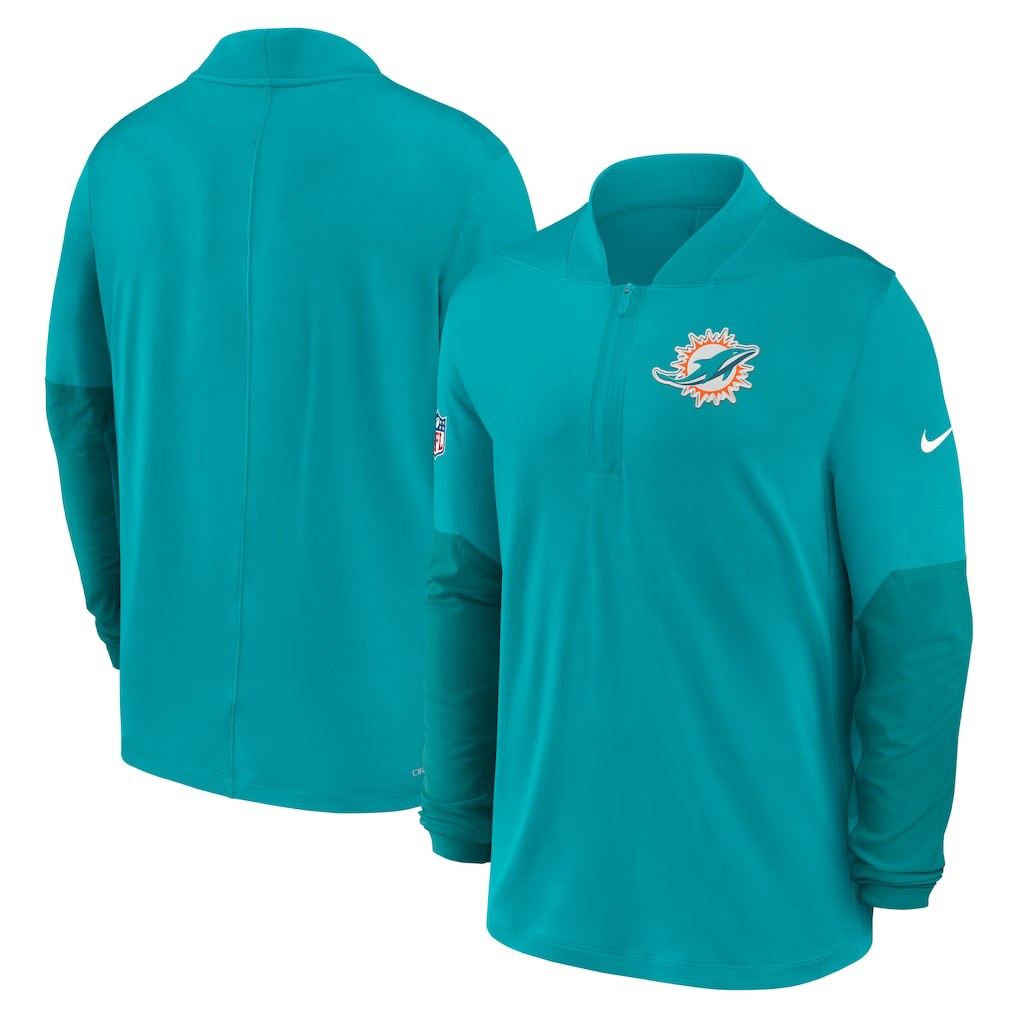 Miami Dolphins Sideline Dri-FIT Half-Zip Pullover | NFL Discount