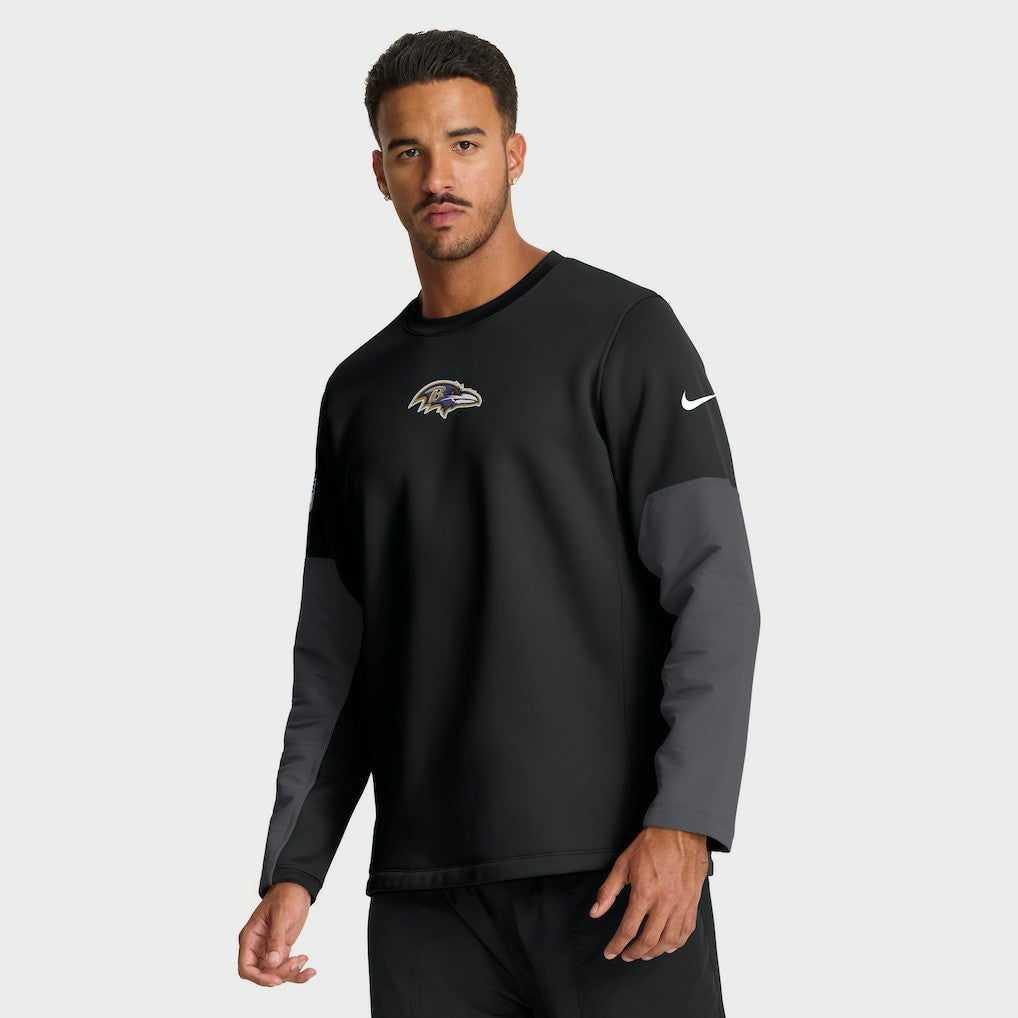 Baltimore Ravens Sideline Coach Therma-FIT Long Sleeve T-Shirt | NFL Discount